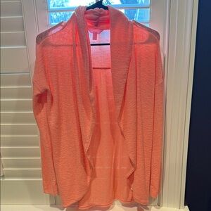 Women's Coral Open Front Sweater